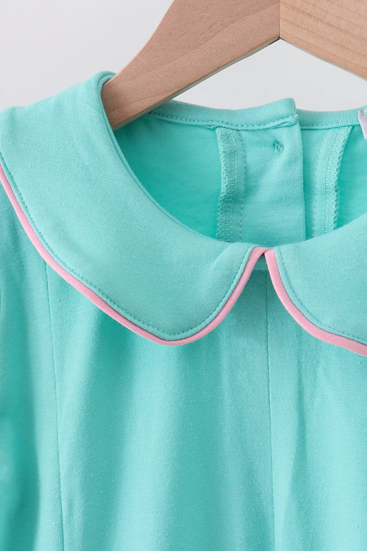 Green christmas tree embroidery dress