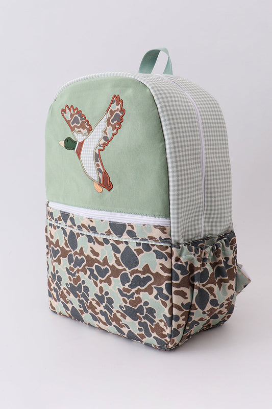 Camouflage duck print backpack