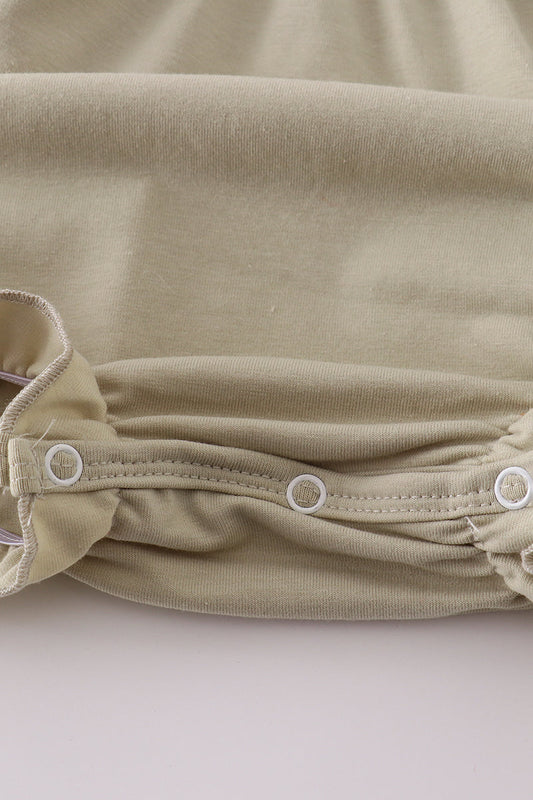 Green farm windmill embroidery ruffle bubble