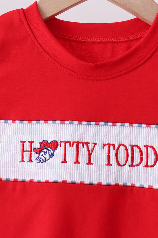 Ole Miss HOTTY TODDY smocked shorts set