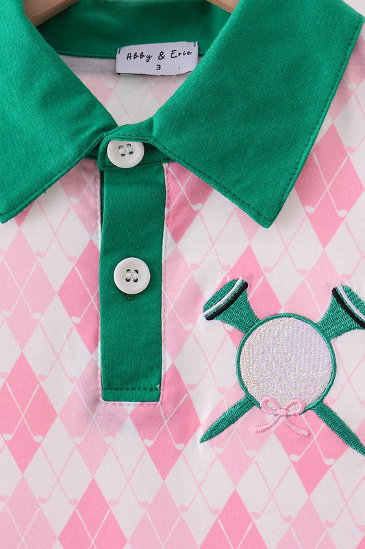 Green golf polo tennis dress