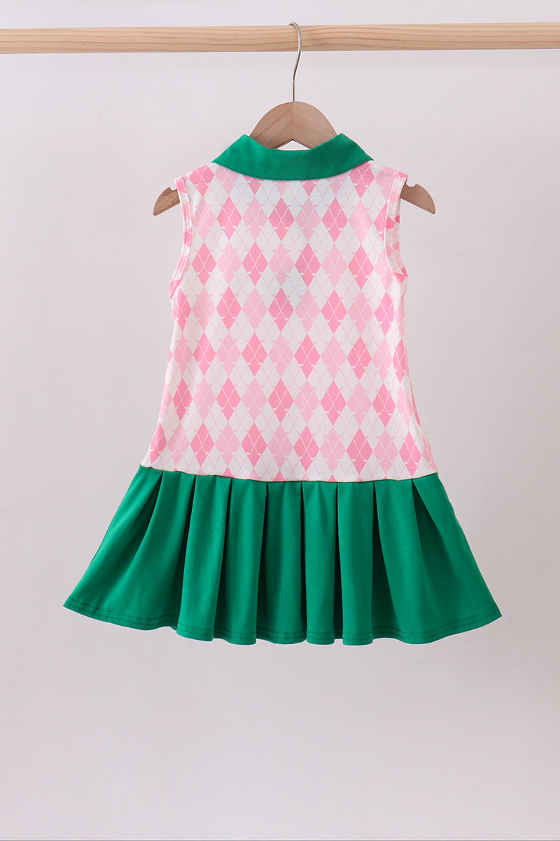 Green golf polo tennis dress