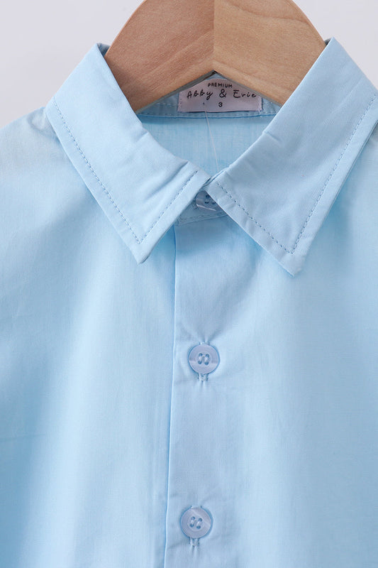 Blue button down shirt
