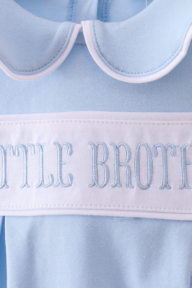 Blue litter brother embroidery bubble
