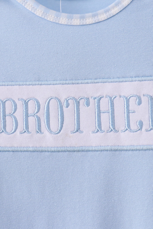 Blue brother embroidery gown