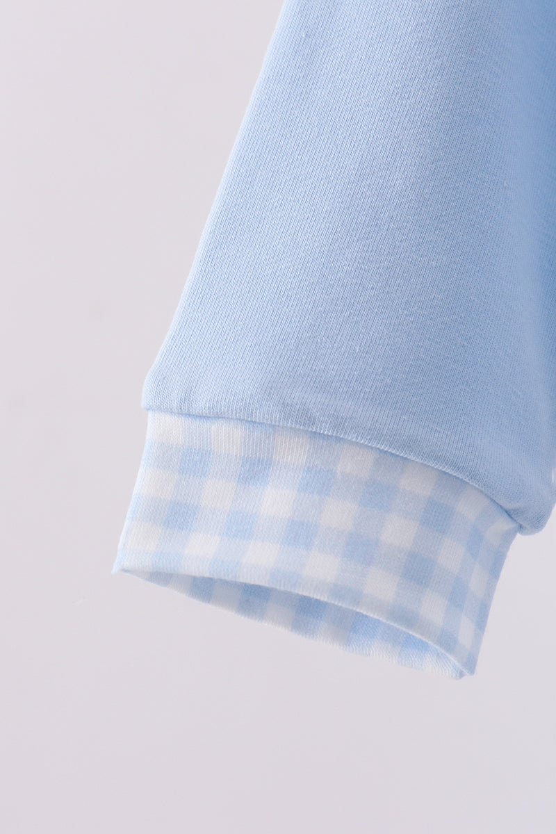 Blue brother embroidery gown