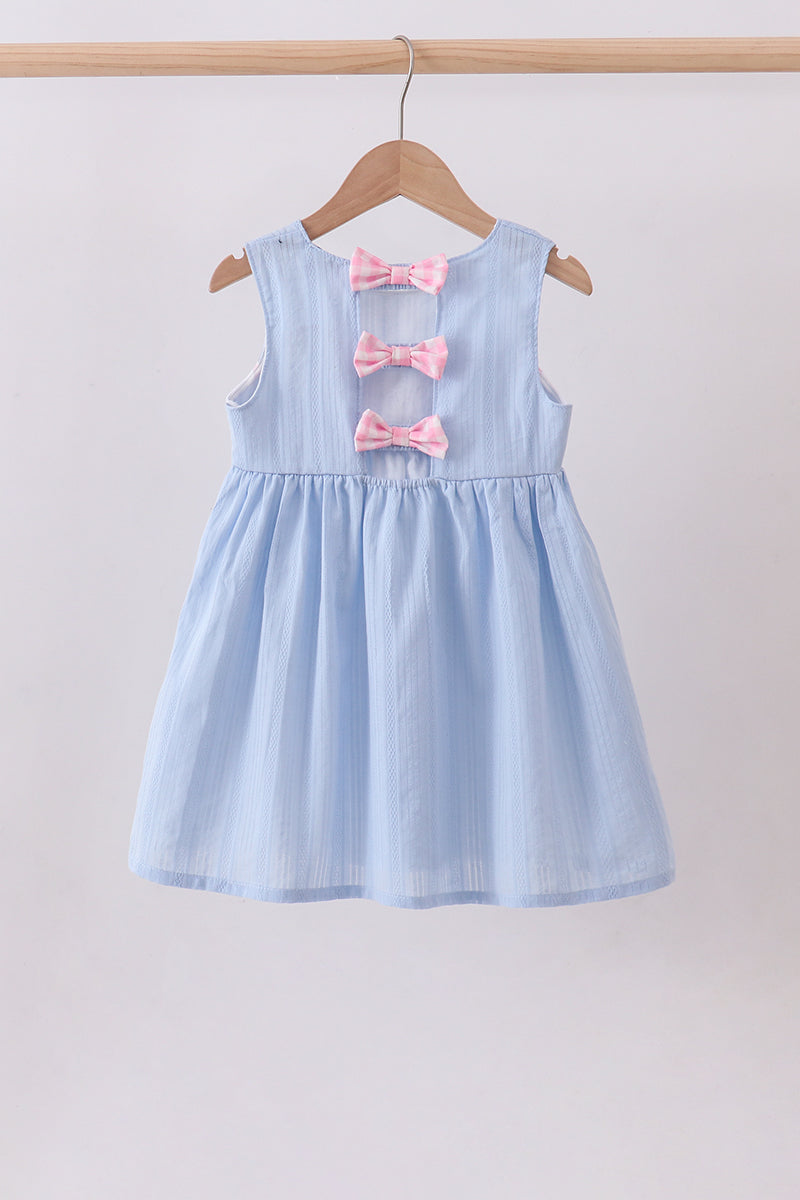 Blue sailboat embroidery jacquard dress