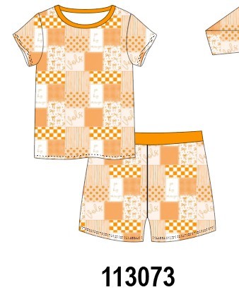 Tennessee floral checkered bamboo pajama set