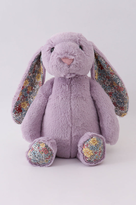 Purple floral plush bunny