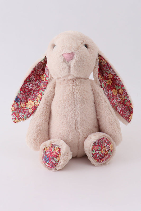 Blush floral plush bunny