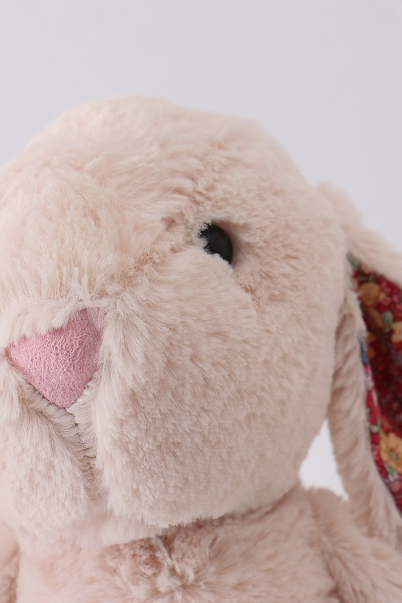 Blush floral plush bunny