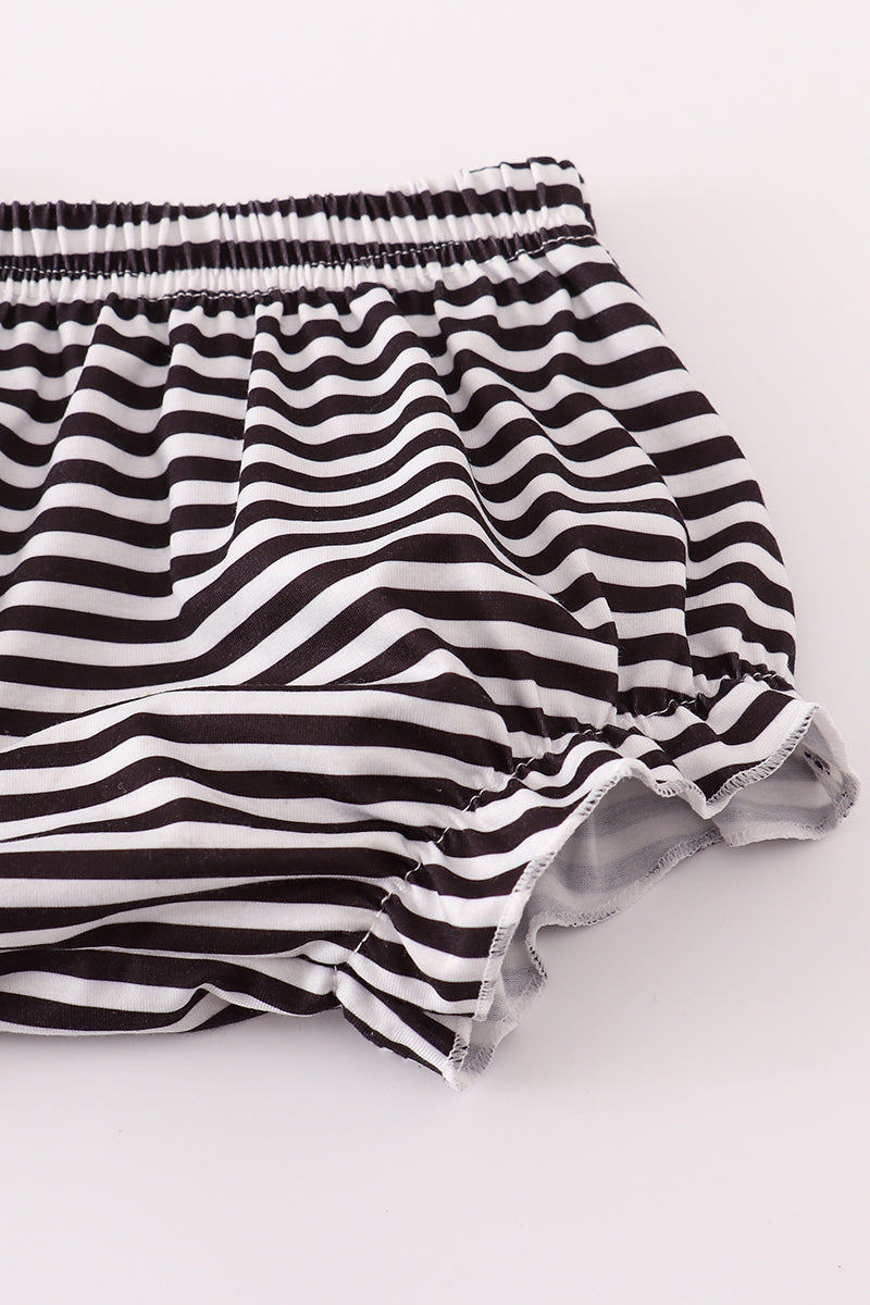 Purple Halloween witch applique velvet bloomer set