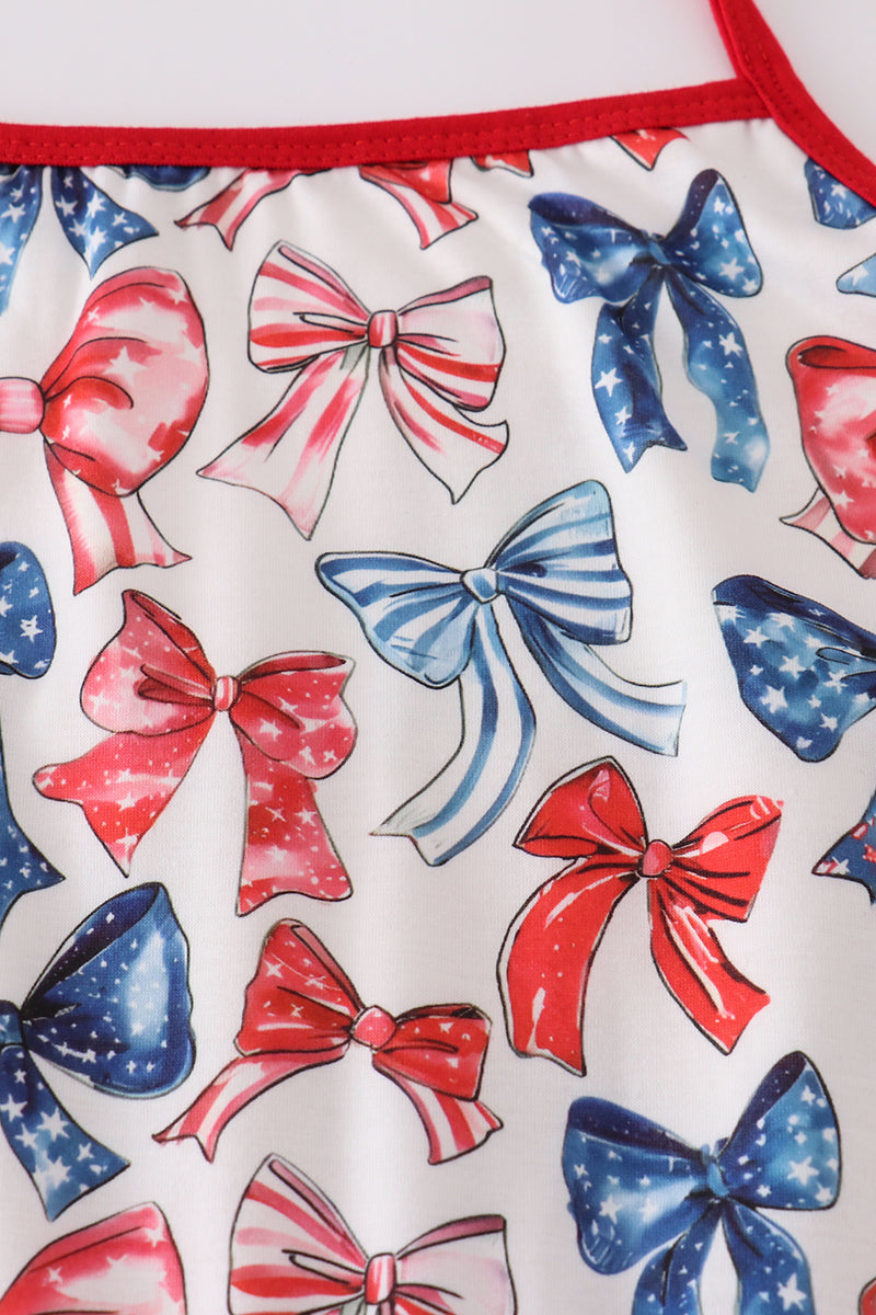 Bow print mom&me top