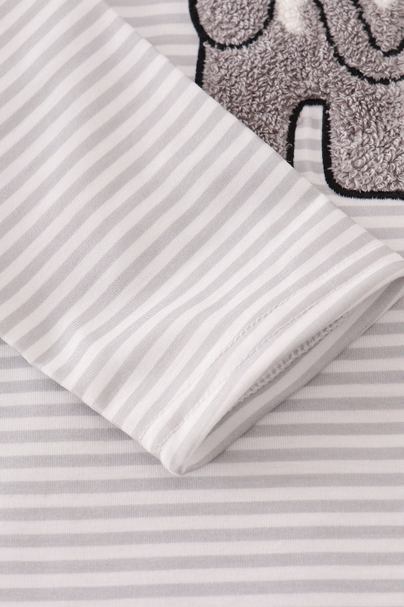 Alabama polka dot elephant french knot top