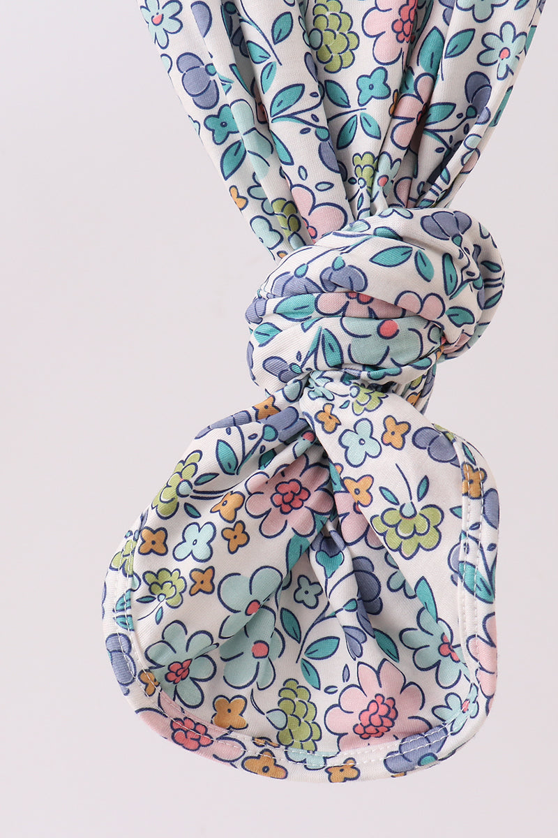 Blue floral blessed embroidery gown