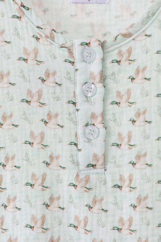 Premium duck print muslin top