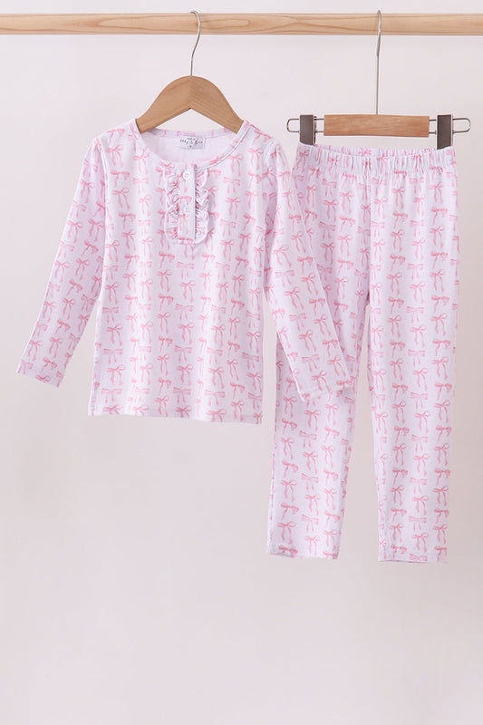 Premium tiny bow delight bamboo pants set