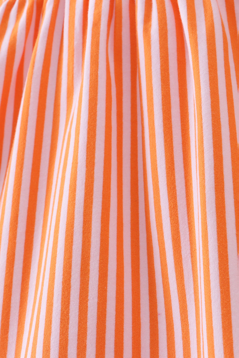 Premium orange Tennessee puppy applique dress