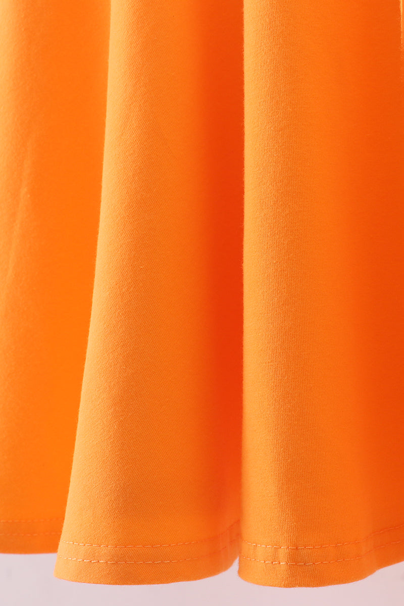 Premium Orange Tennessee puppy applique dress