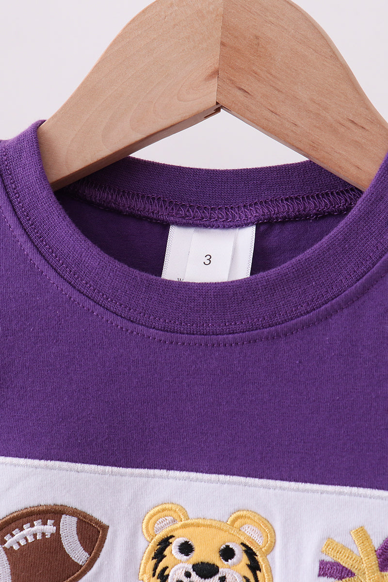 Premium Purple LSU tiger applique top