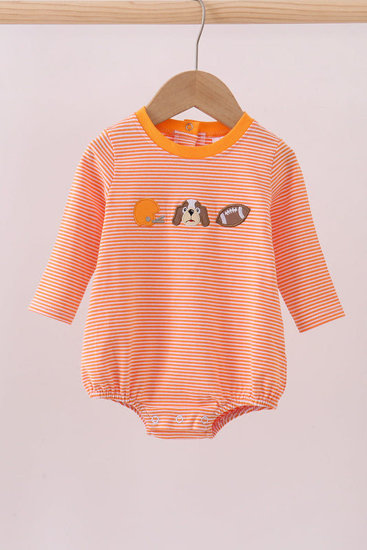Premium Orange Tennessee puppy football stripe bubble