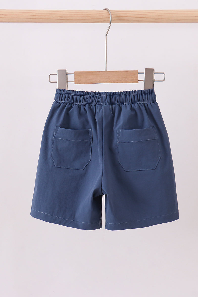 Slate blue pocket performance shorts