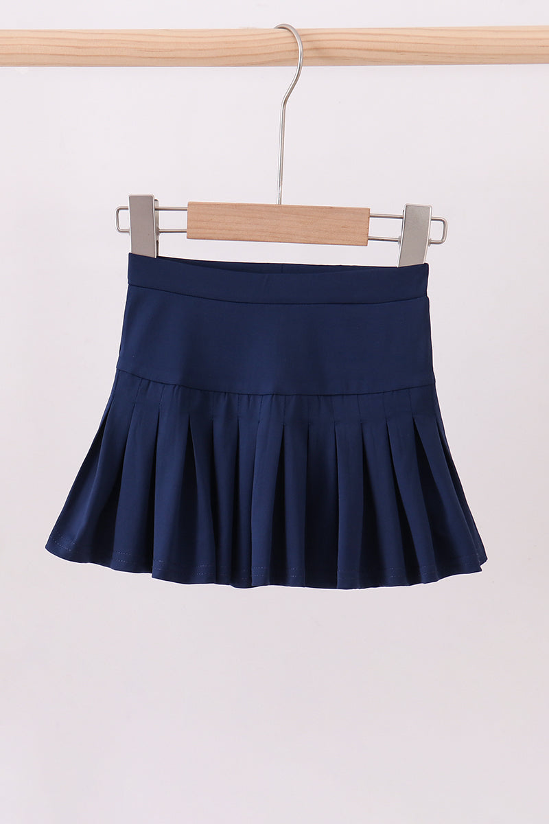 Blue pleated skort