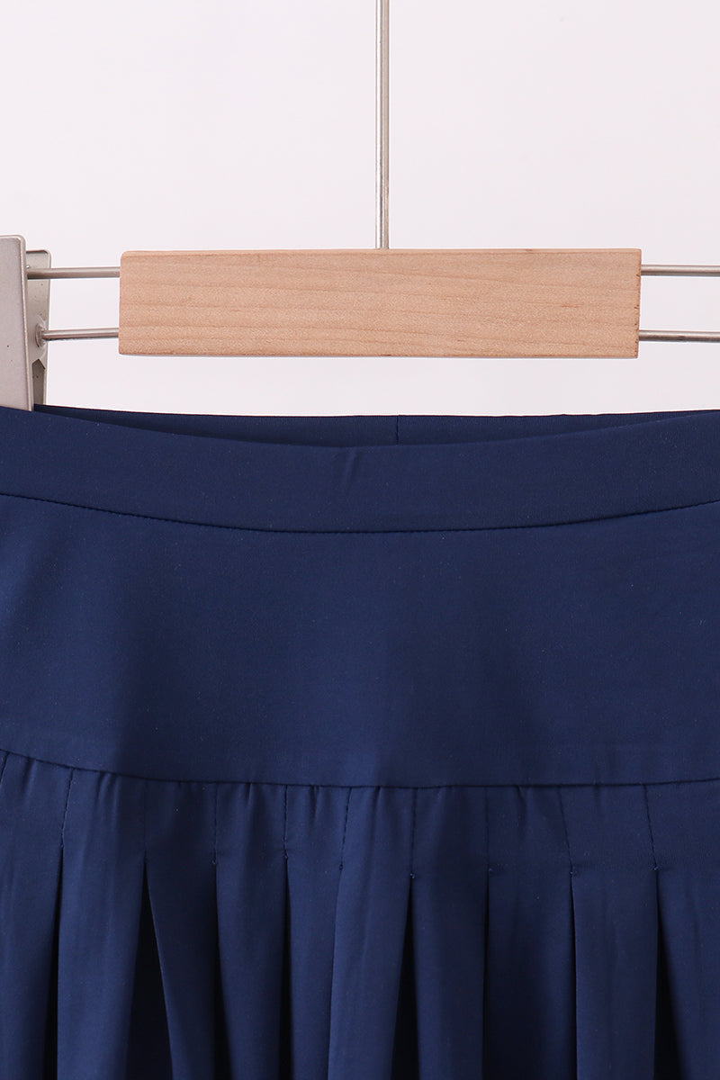 Blue pleated skort