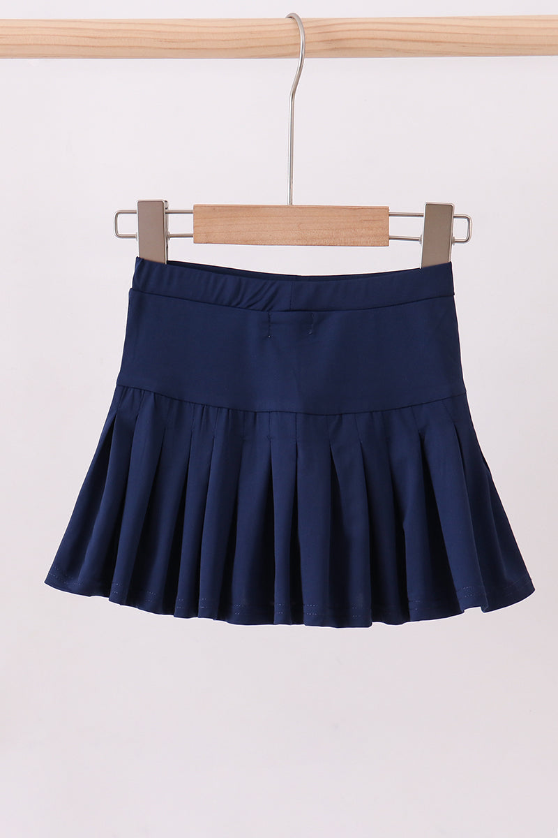Blue pleated skort