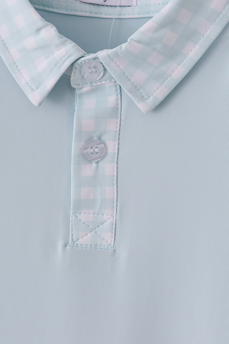 Blue active ruffle dress set