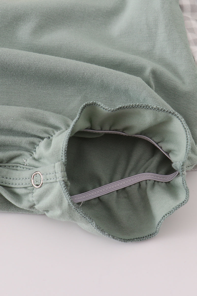 Sage turkey french knot ruffle bubble