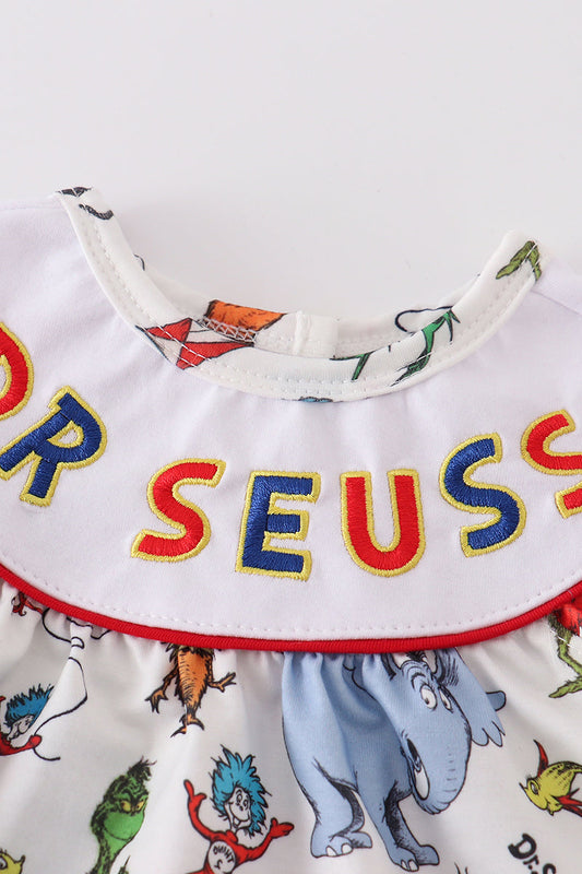 Dr.Seuss embroidery girl bubble