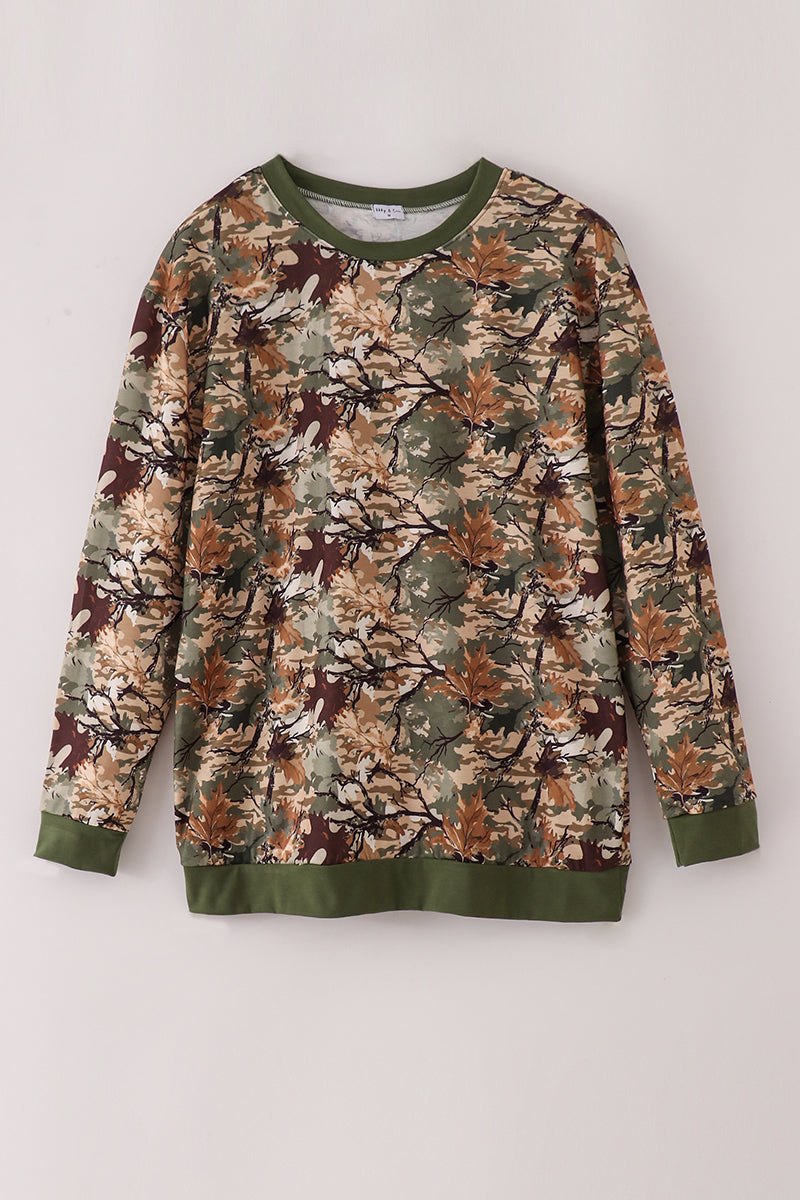Camo leave dad&me sweatshirt