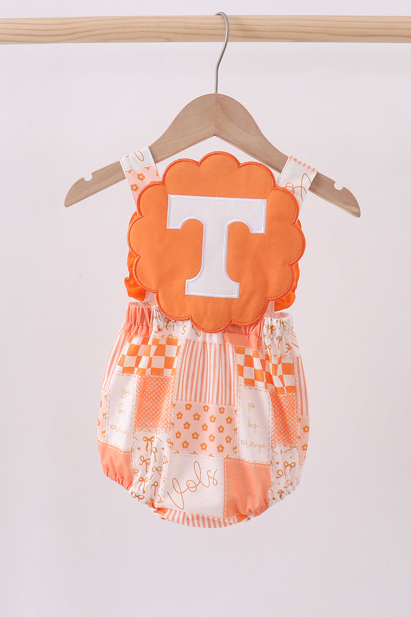 Orange Tennessee applique patchwork bubble