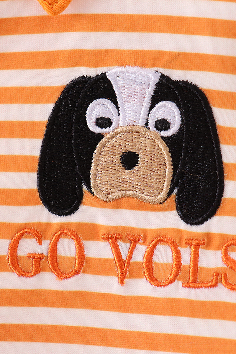Tennessee Go vols embroidery stripe top