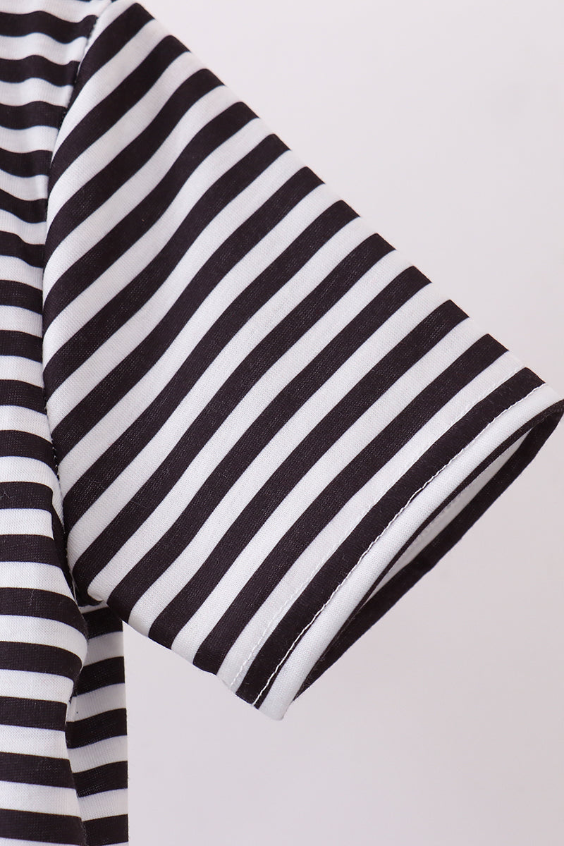 Georgia go dawgs embroidery stripe top