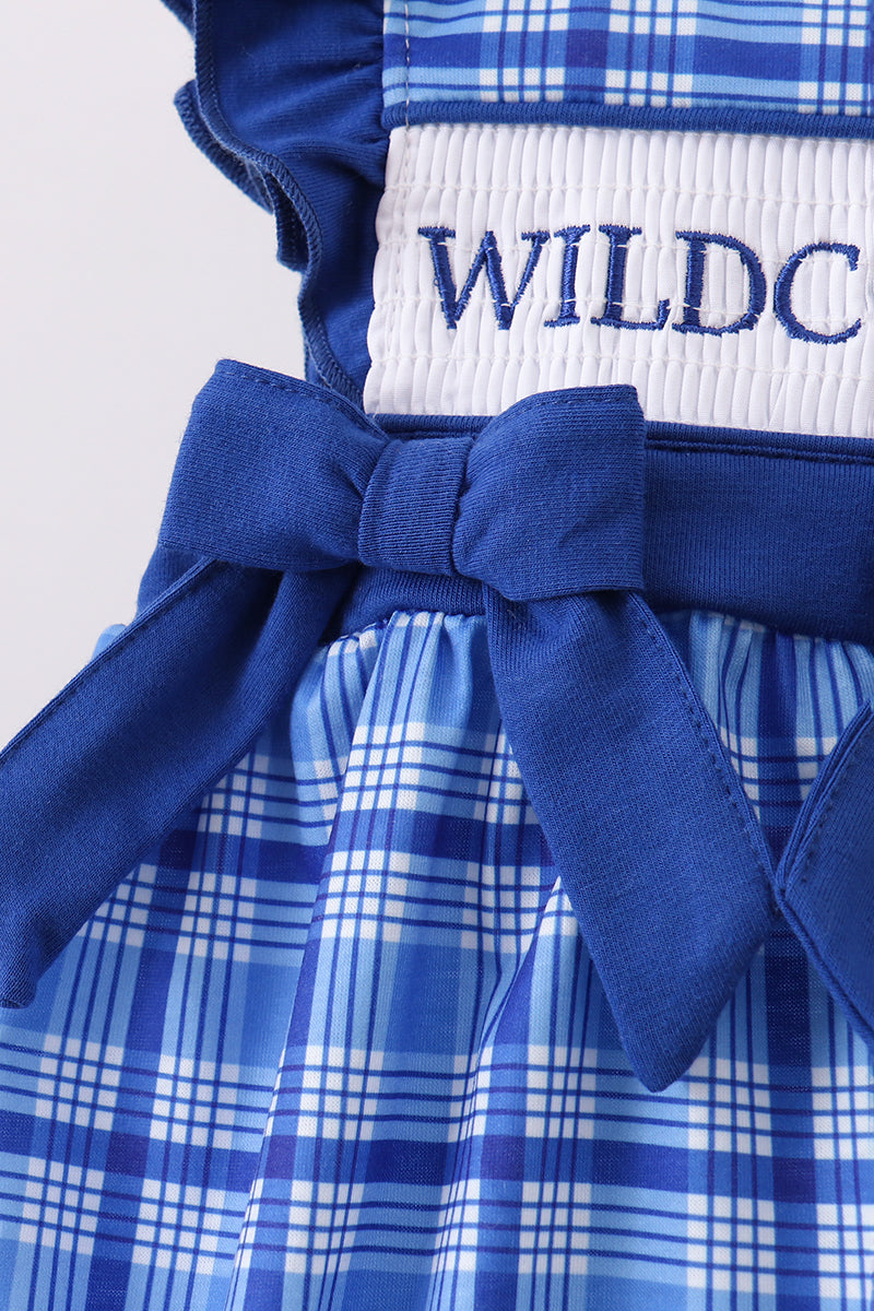 Kentucky Wild Cats smocked plaid ruffle bubble