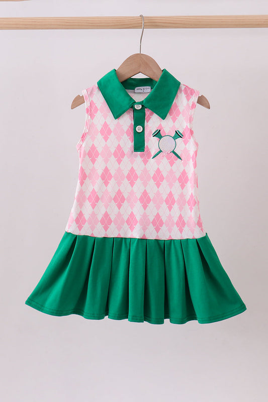Green golf polo tennis dress