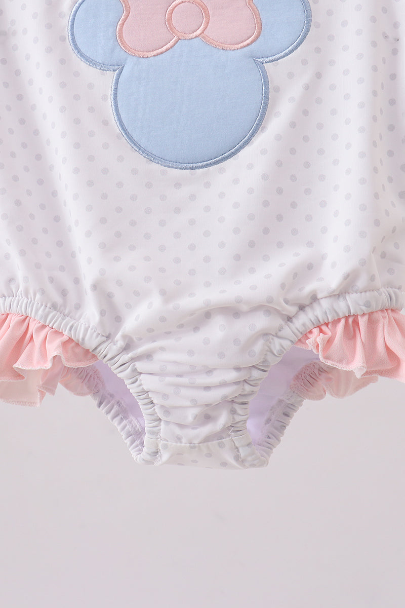 Character applique  ruffle rashguard