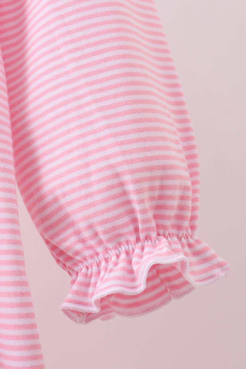 Red valentine's day heart embroidery ruffle dress