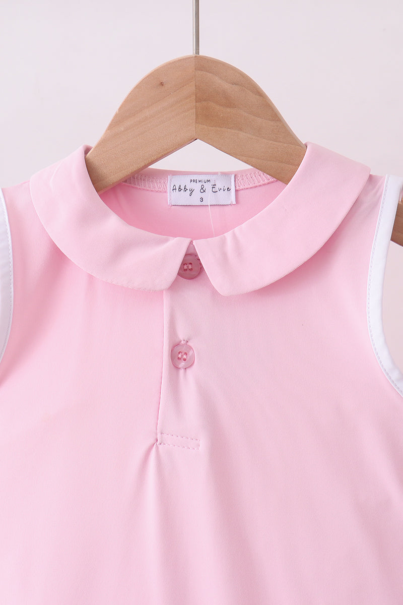 Pink active shorts set