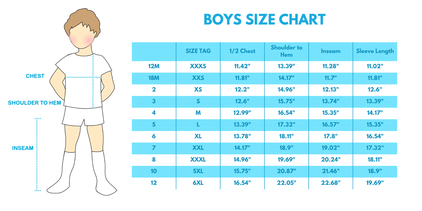 Blue excavator applique shorts set